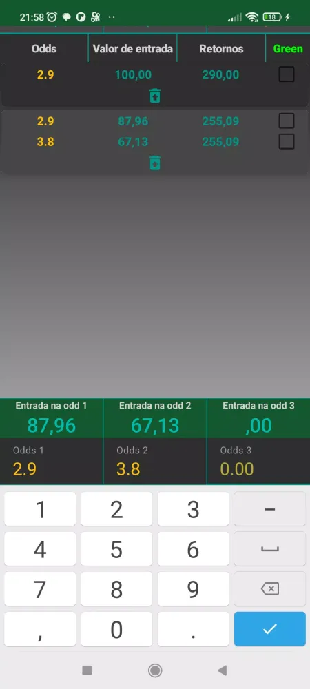 Bet Balance Screenshots