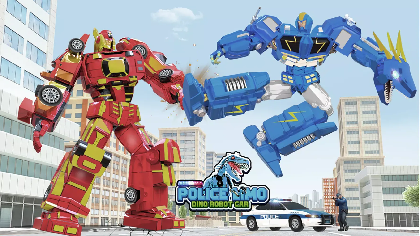 Capturas de tela do Limo Car Dino Robot Car Game
