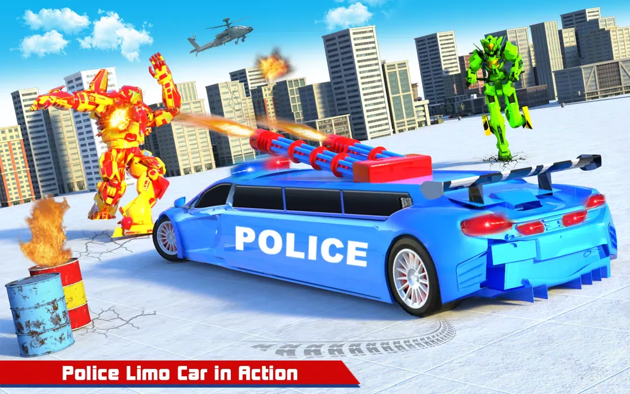 Capturas de tela do Limo Car Dino Robot Car Game