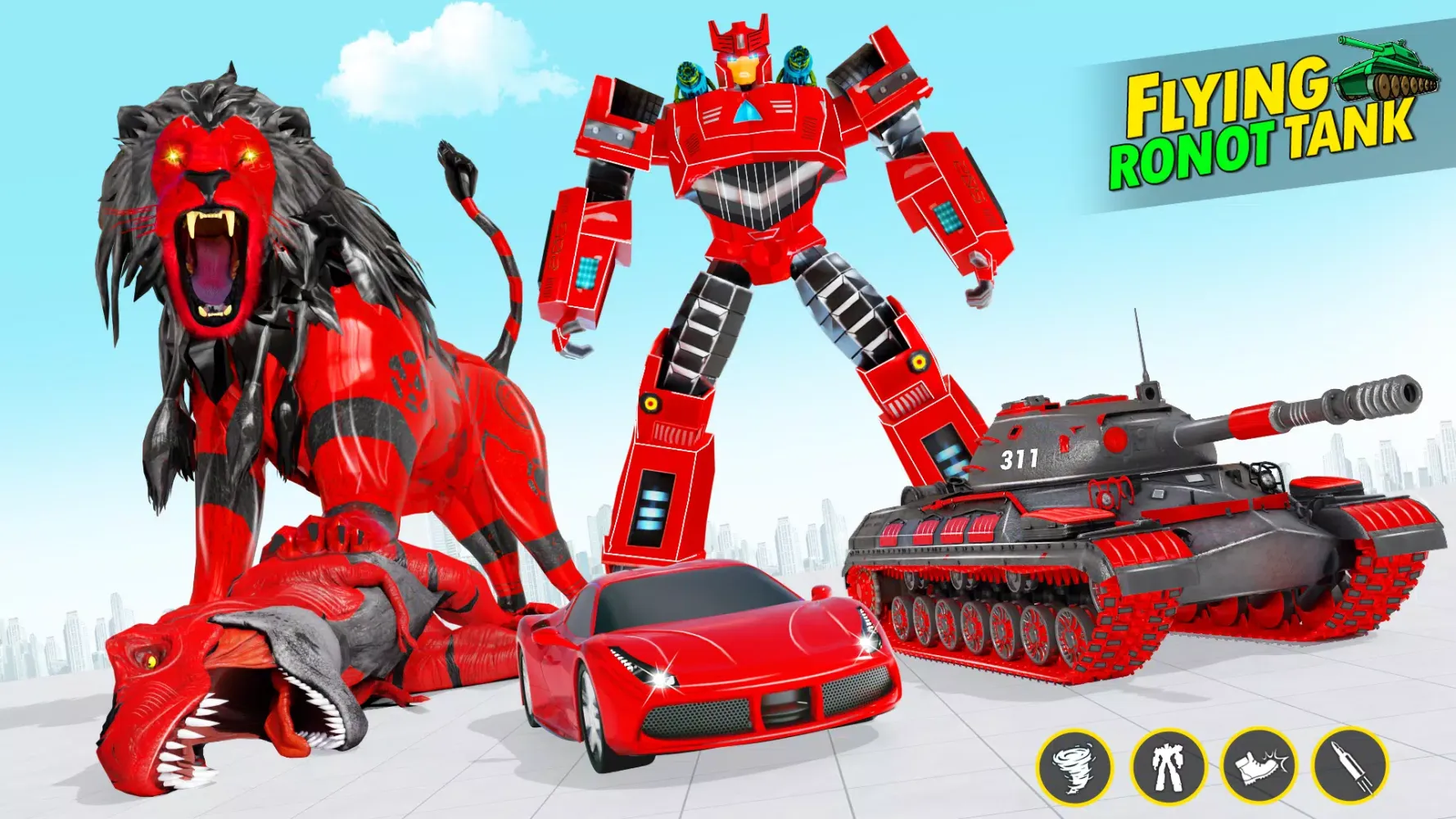Zrzuty ekranu Army Tank Lion Robot
