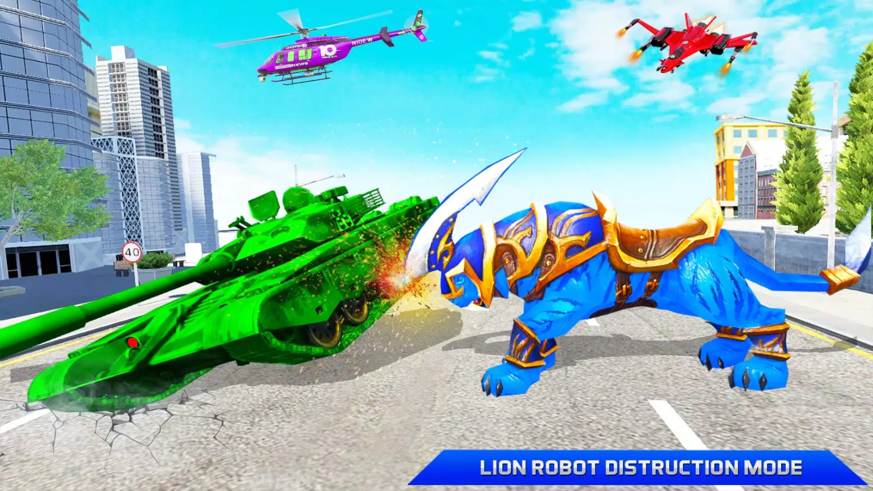 Zrzuty ekranu Army Tank Lion Robot