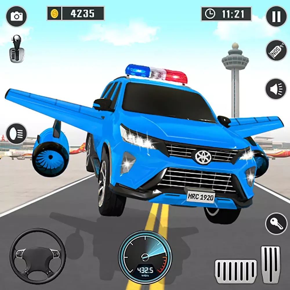 Flying Prado Car Robot Game Screenshots