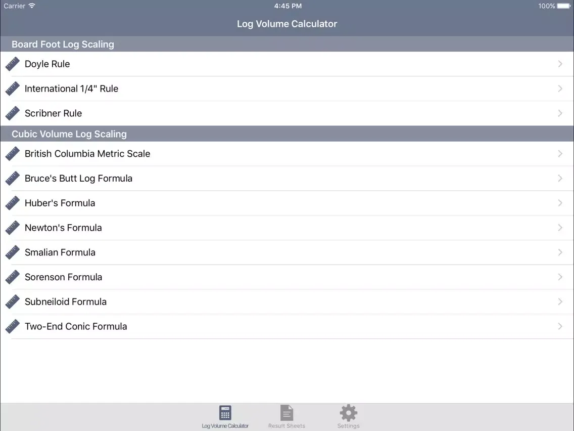 Log Scaling Assistant iPad 应用截图