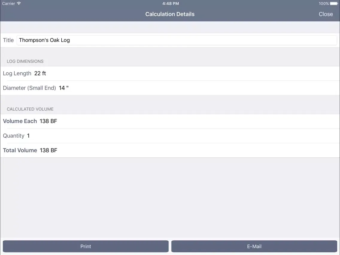 Log Scaling Assistant iPad 应用截图