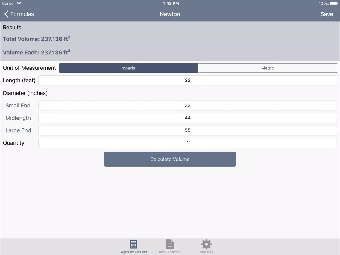 Log Scaling Assistant iPad 应用截图