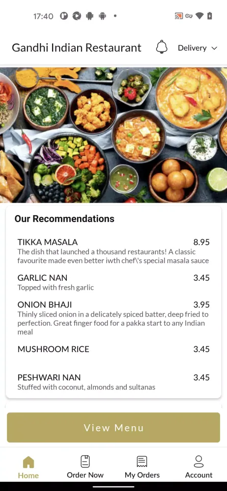Zrzuty ekranu Gandhi Indian Restaurant