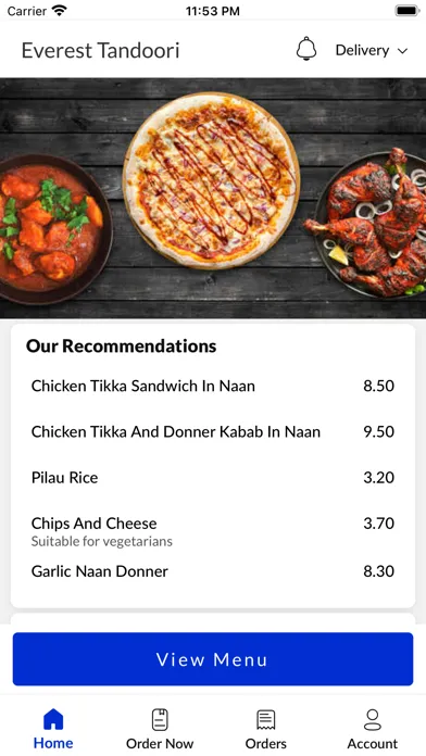 Tangkapan skrin Everest Tandoori Worksop