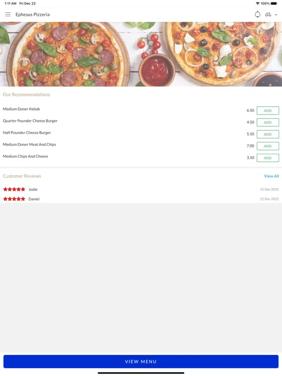 صور Ephesus Pizzeria Swansea iPad 