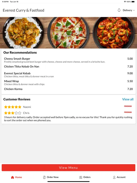 Everest Curry and Fastfood iPad  Screenshots