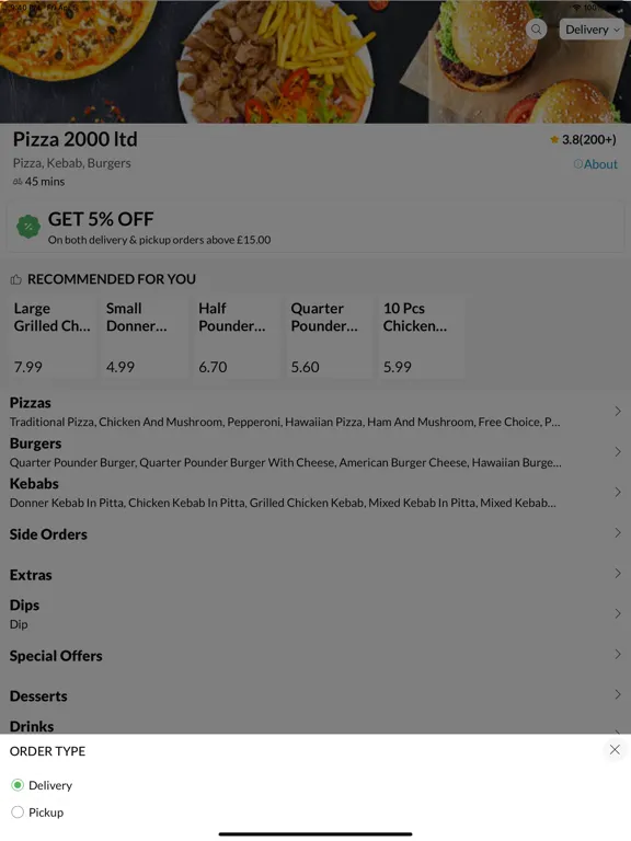 Ảnh chụp màn hình của Pizza 2000 ltd. iPad 