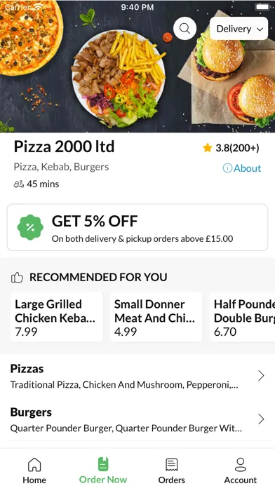 Ảnh chụp màn hình của Pizza 2000 ltd.
