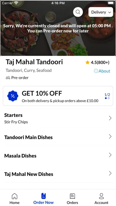 Taj Mahal Tandoori स्क्रीनशॉट