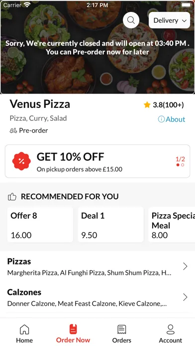 Venus Pizza Hull سکرین شاٹس