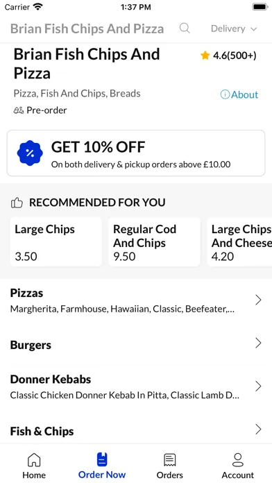 Brian Fish Chips And Pizza स्क्रीनशॉट