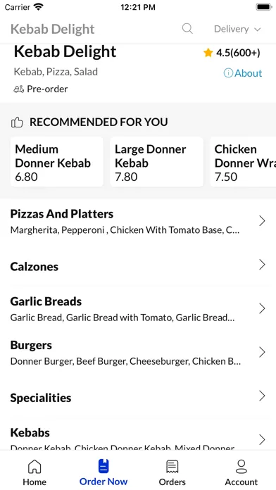Capturas de tela do Kebab Delight.