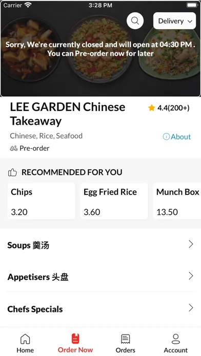 LEE GARDEN Chinese Takeaway应用截图