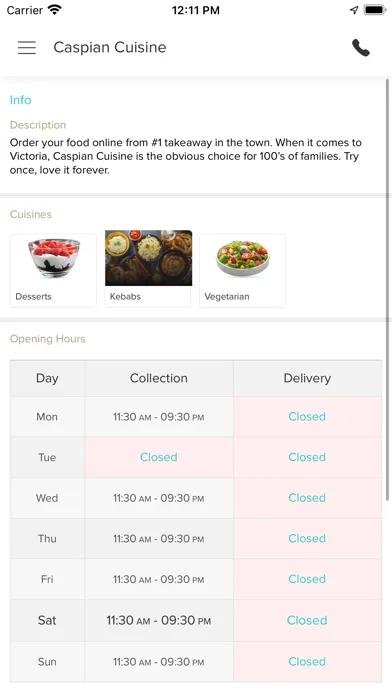 Caspian Cuisine Screenshots