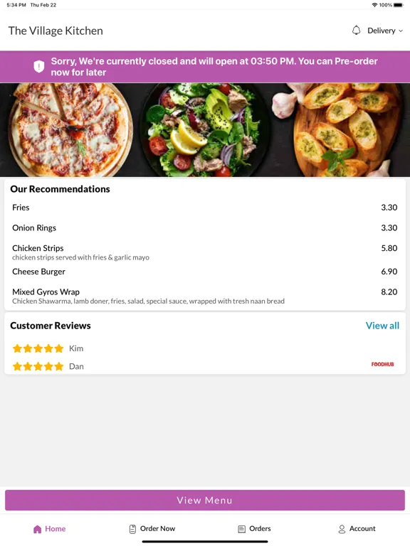 The Village Kitchen Bingham iPad  স্ক্রিনশট