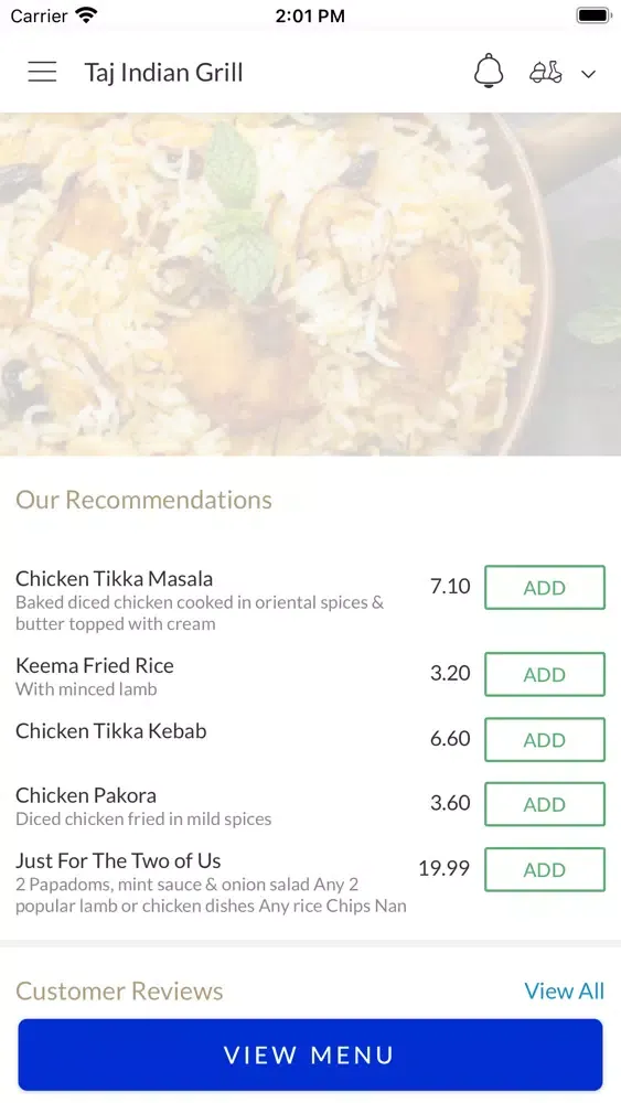 Capturas de pantalla de Taj Indian Grill