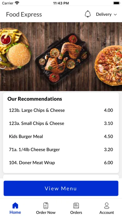 Ảnh chụp màn hình của Food Express