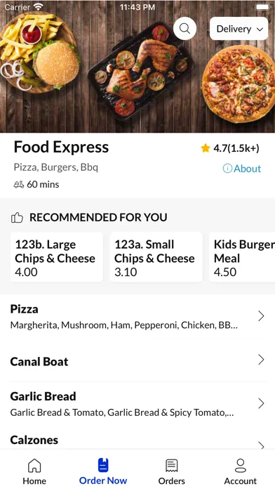 Ảnh chụp màn hình của Food Express