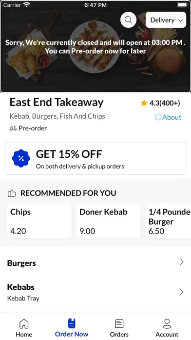 Zrzuty ekranu East End Takeaway