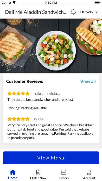 Tangkapan layar Deli Me Aladdin Sandwich Shop