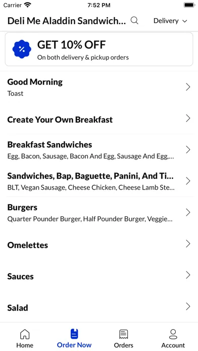 Tangkapan layar Deli Me Aladdin Sandwich Shop