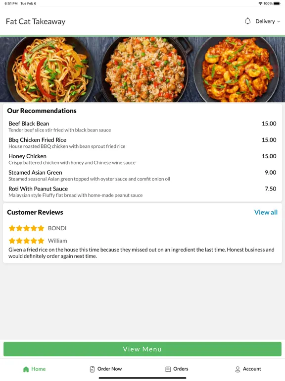 Fat Cat Takeaway iPad 应用截图