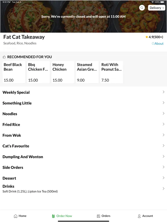 Fat Cat Takeaway iPad 应用截图