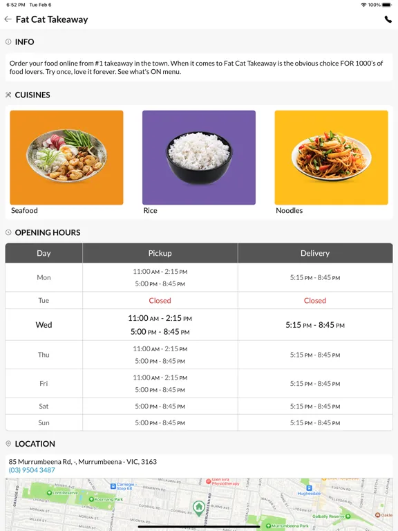 Fat Cat Takeaway iPad 应用截图