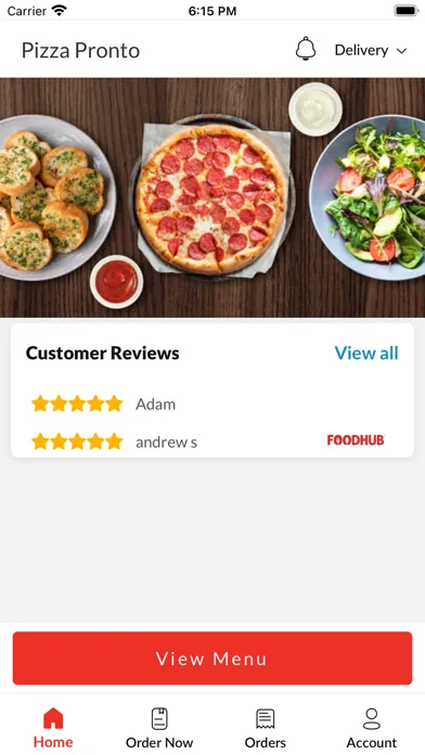 Zrzuty ekranu Pizza Pronto.