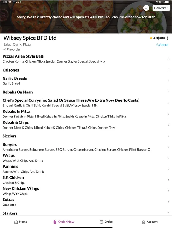 Wibsey Spice BFD Ltd iPad  Screenshots
