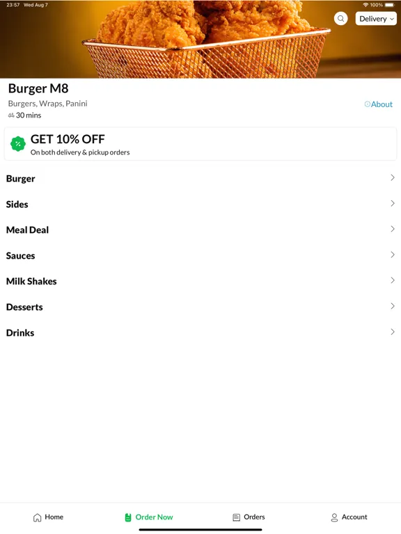 Burger M8 iPad  スクリーンショット