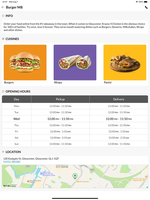 Burger M8 iPad  スクリーンショット