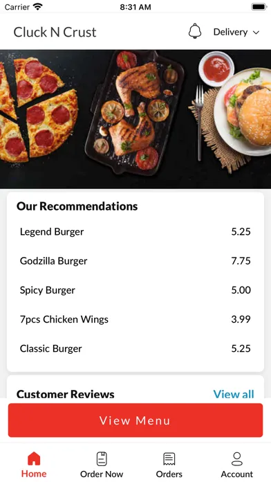 Zrzuty ekranu Cluck N Crust.