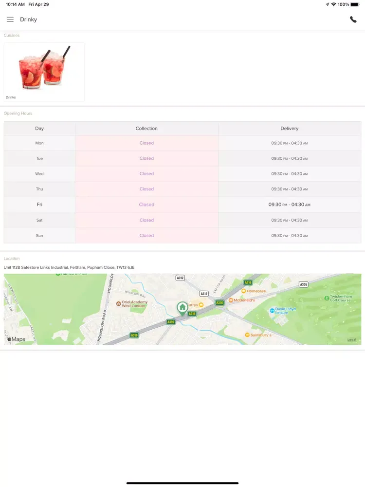 Drinky iPad 應用截圖