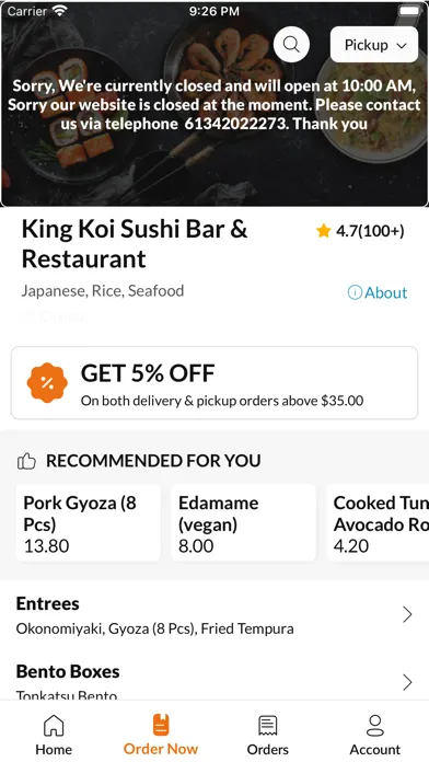 King Koi Sushi Bar  Restaurant স্ক্রিনশট
