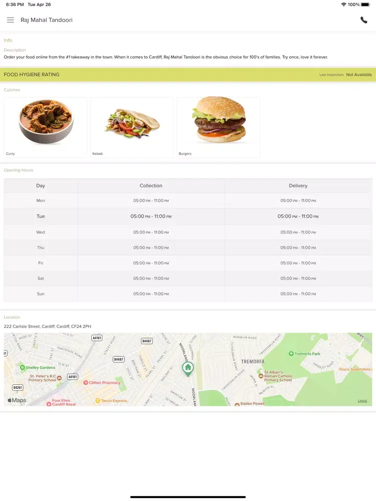 تصاویر Raj Mahal Tandoori iPad 