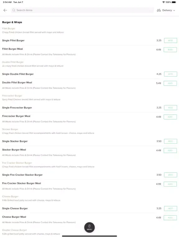 تصاویر Krunchy Fried ChickenAudenshaw iPad 