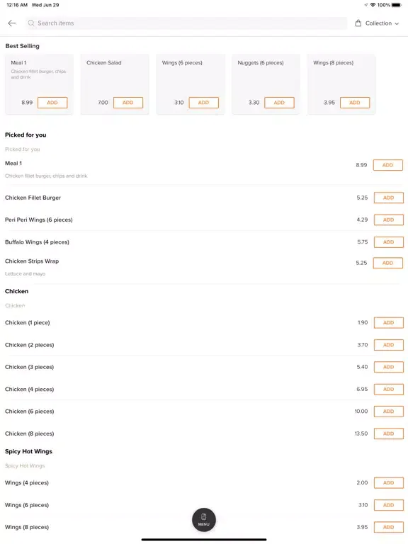Tangkapan skrin Experts Chicken iPad 