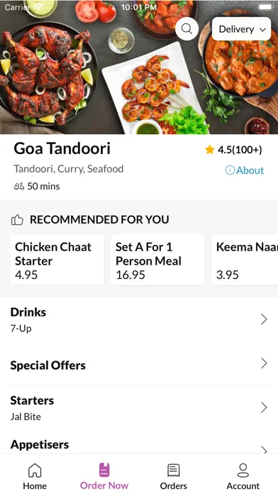 Capturas de tela do Goa Tandoori