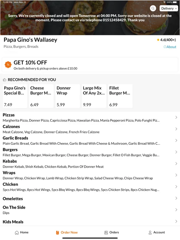 تصاویر Papa Ginos Merseyside iPad 