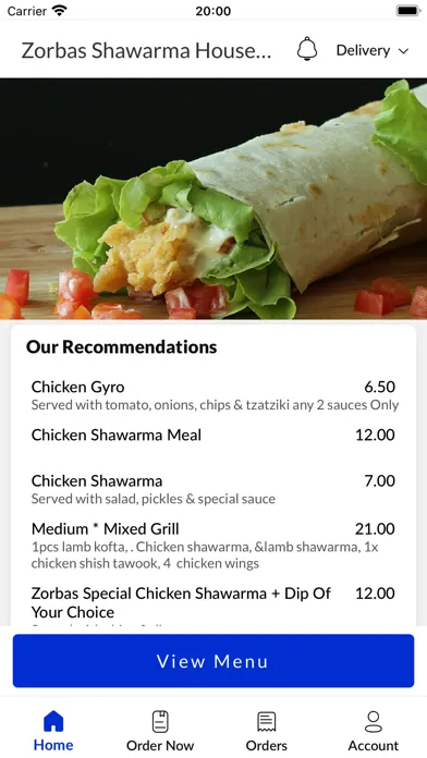 Zrzuty ekranu Zorbas Shawarma House