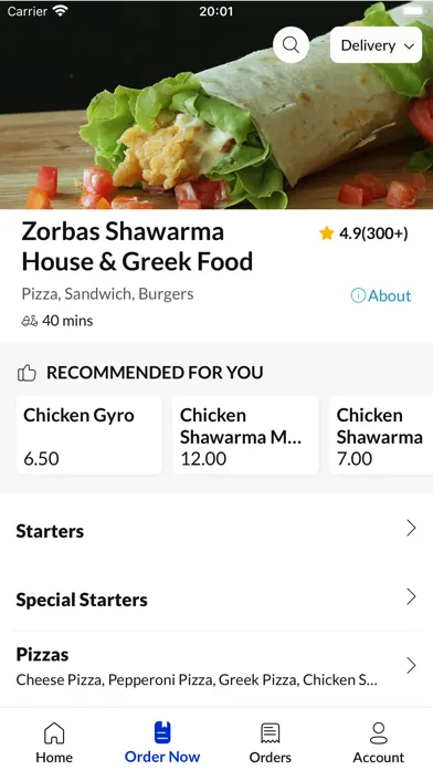 Zrzuty ekranu Zorbas Shawarma House