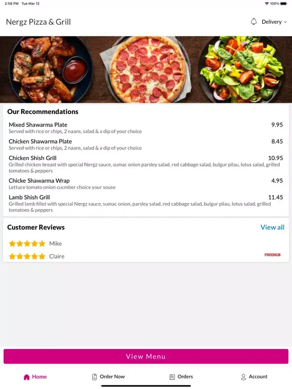 Nergz Pizza & Grill iPad  Ekran Görüntüleri