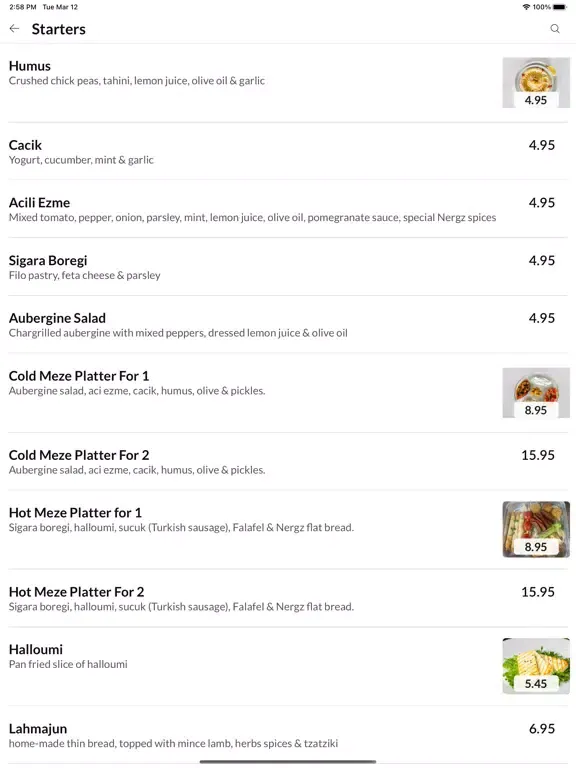 Nergz Pizza & Grill iPad  Ekran Görüntüleri