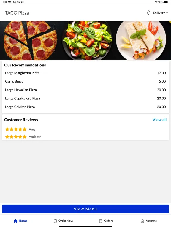 ITA.CO Pizza iPad  Ekran Görüntüleri
