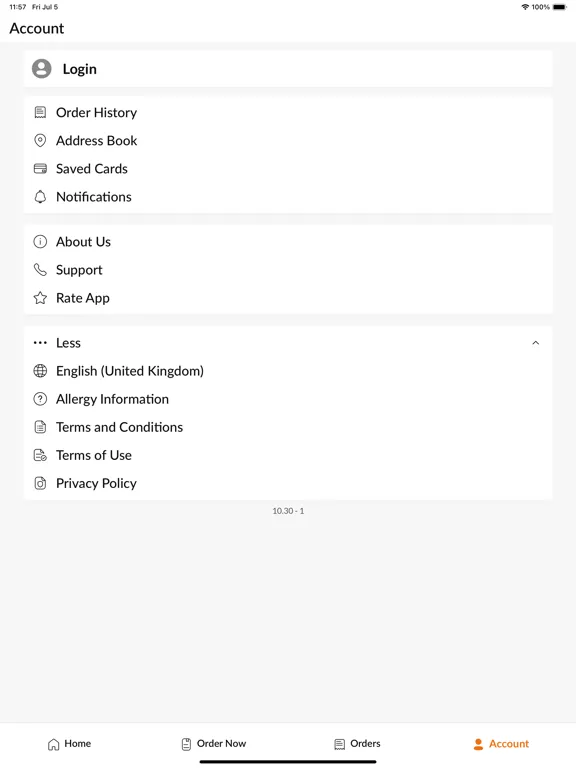 ITA.CO Pizza iPad  Ekran Görüntüleri
