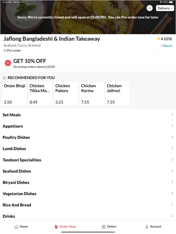 Jaflong Takeaway iPad  Screenshots